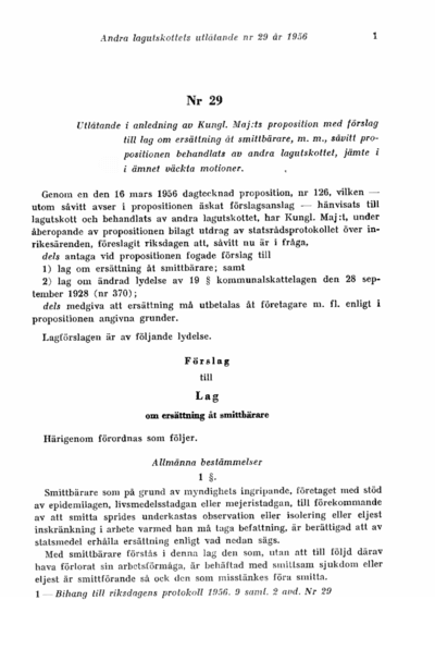 Omslaget till bet. 1956:L2U29