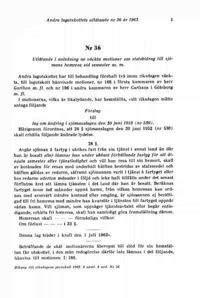 Omslaget till bet. 1963:L2U36