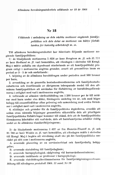 Omslaget till bet. 1964:ABU18