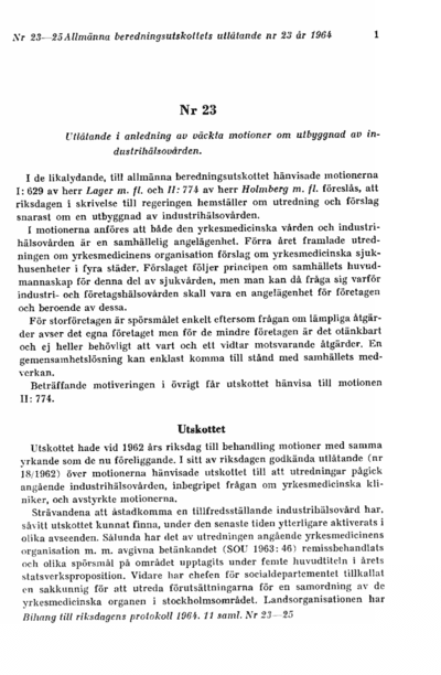 Omslaget till bet. 1964:ABU23