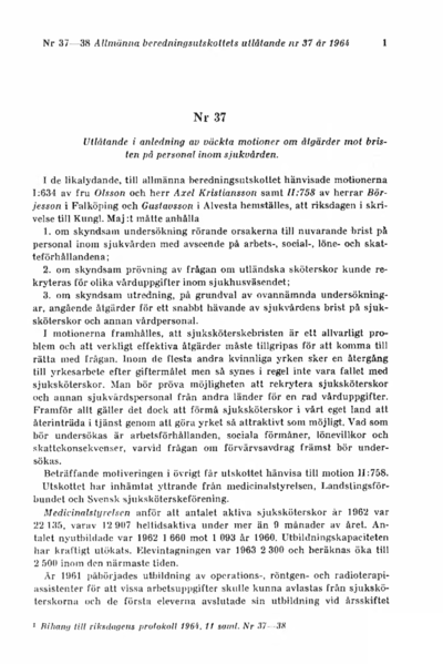 Omslaget till bet. 1964:ABU37