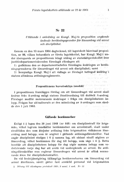 Omslaget till bet. 1964:L1U22