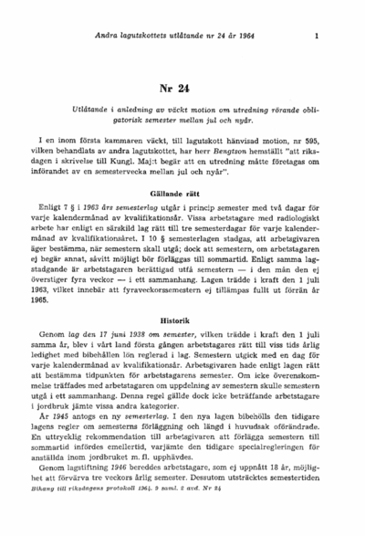 Omslaget till bet. 1964:L2U24