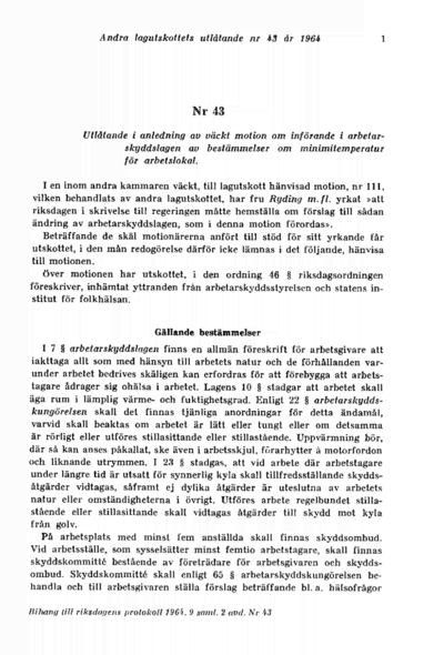 Omslaget till bet. 1964:L2U43