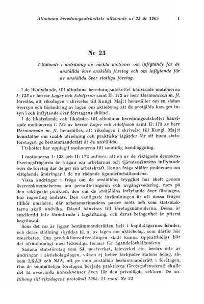Omslaget till bet. 1965:ABU23