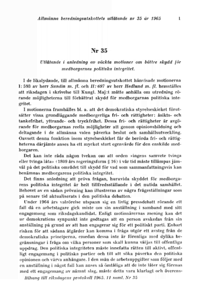 Omslaget till bet. 1965:ABU35