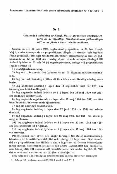 Omslaget till bet. 1965:KUL2U1