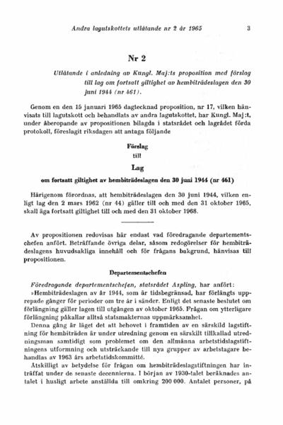 Omslaget till bet. 1965:L2U2