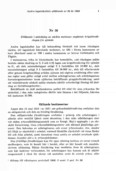 Omslaget till bet. 1966:L2U36