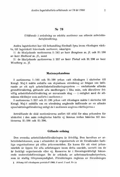 Omslaget till bet. 1966:L2U70