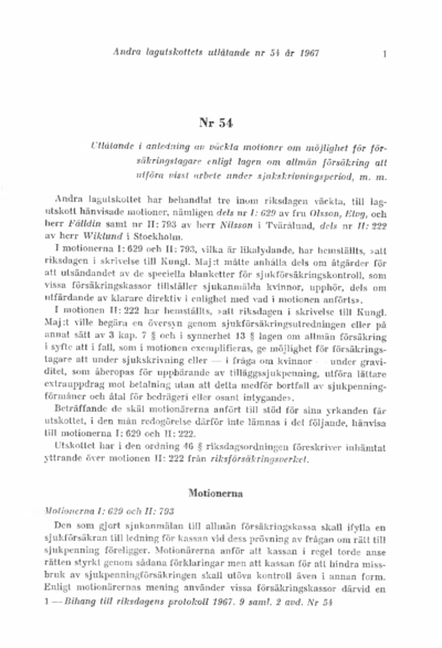 Omslaget till bet. 1967:L2U54