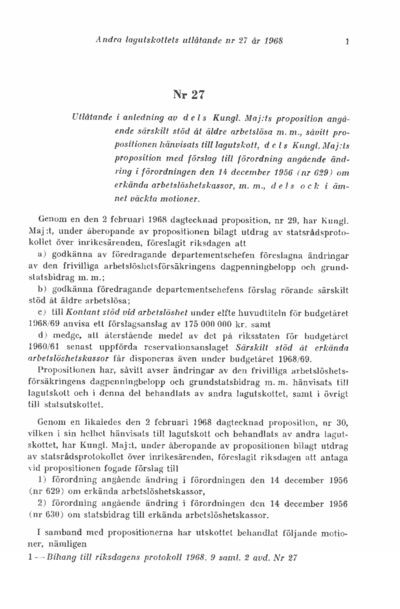 Omslaget till bet. 1968:L2U27