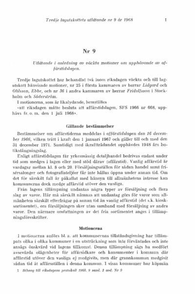Omslaget till bet. 1968:L3U9