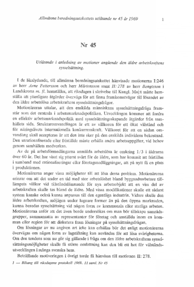 Omslaget till bet. 1969:ABU45