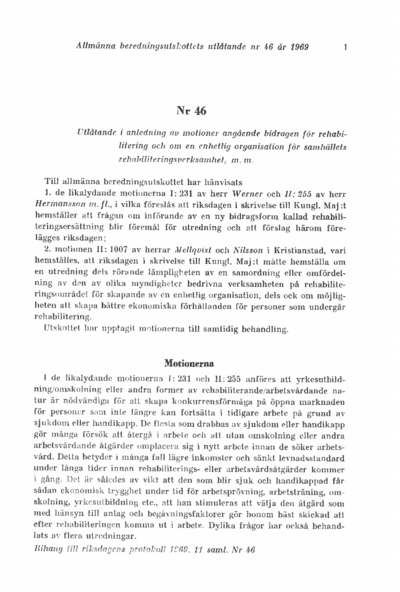 Omslaget till bet. 1969:ABU46