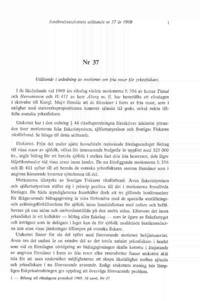 Omslaget till bet. 1969:JU37