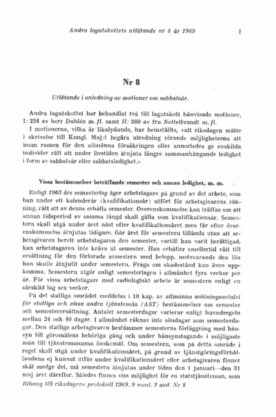 Omslaget till bet. 1969:L2U8