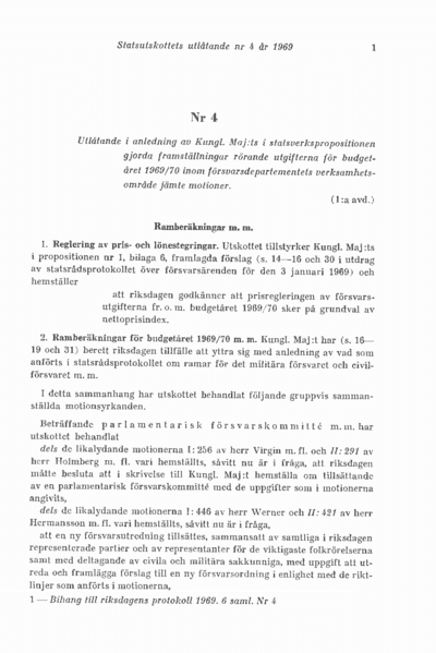 Omslaget till bet. 1969:SU4