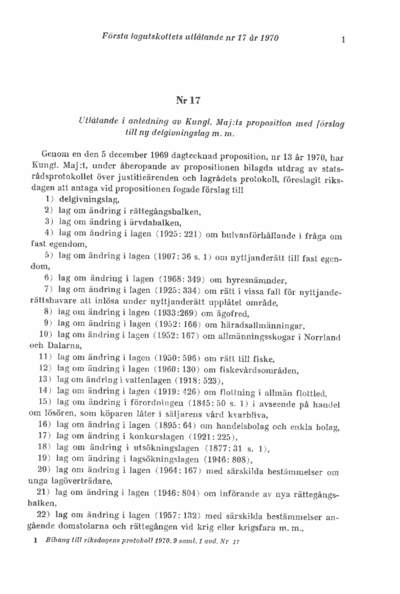 Omslaget till bet. 1970:L1U17