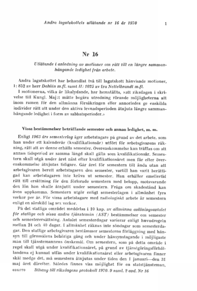 Omslaget till bet. 1970:L2U16