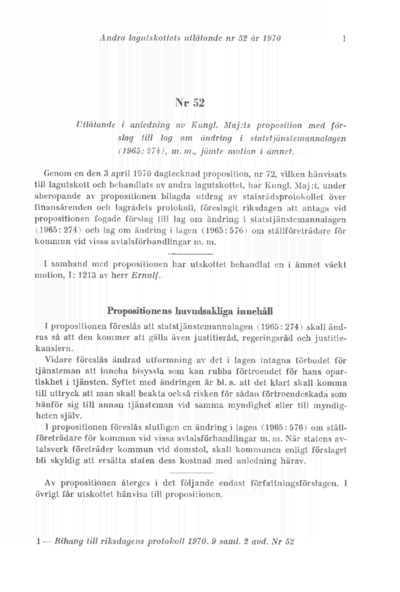 Omslaget till bet. 1970:L2U52