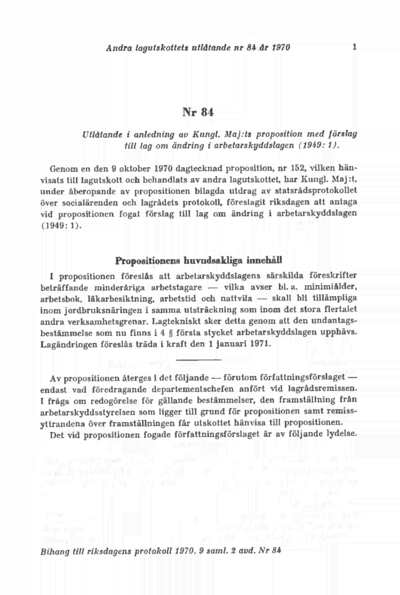 Omslaget till bet. 1970:L2U84