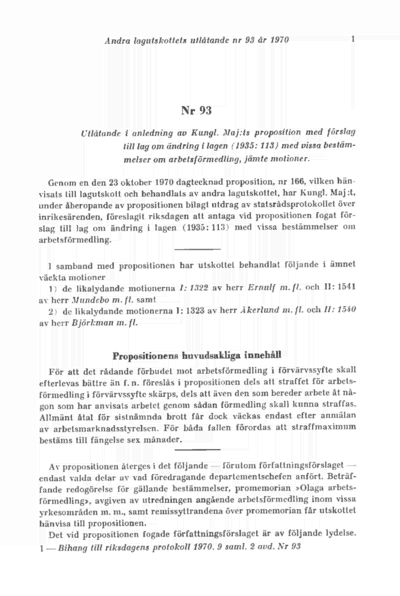 Omslaget till bet. 1970:L2U93