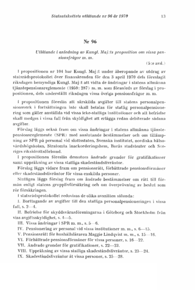 Omslaget till bet. 1970:SU96