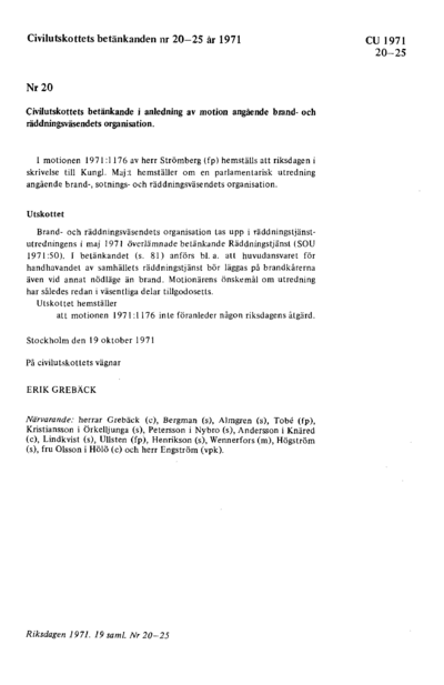 Omslaget till bet. 1971:CU20