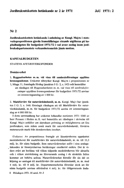 Omslaget till bet. 1971:JoU2