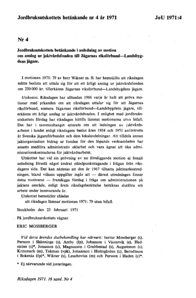 Omslaget till bet. 1971:JoU4