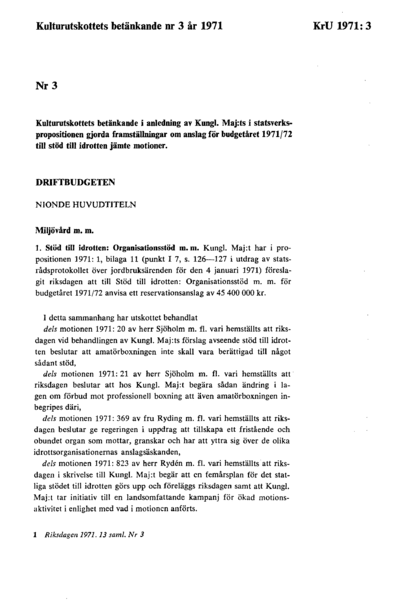 Omslaget till bet. 1971:KrU3