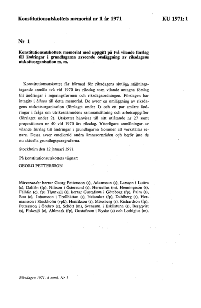 Omslaget till bet. 1971:KU1