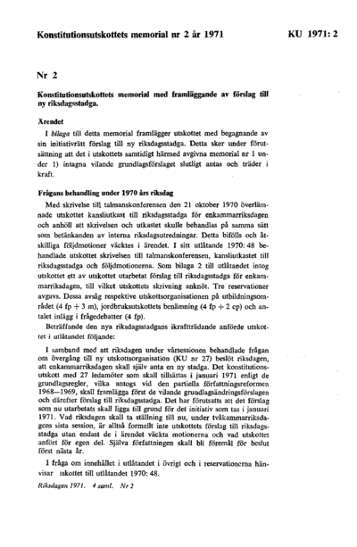 Omslaget till bet. 1971:KU2