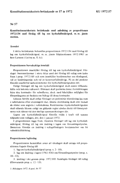 Omslaget till bet. 1972:KU57