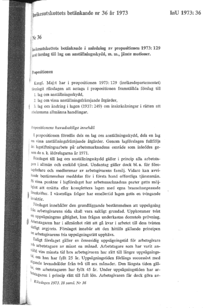 Omslaget till bet. 1973:InU36