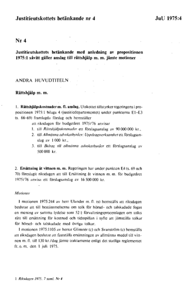 Omslaget till bet. 1975:JuU4