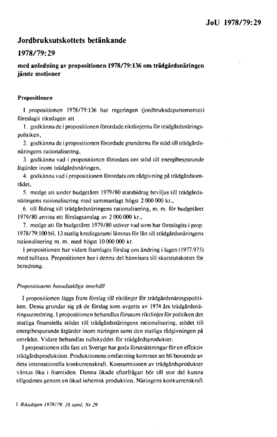 Omslaget till bet. 1978/79:JoU29