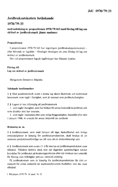 Omslaget till bet. 1978/79:JoU33