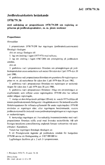 Omslaget till bet. 1978/79:JoU36