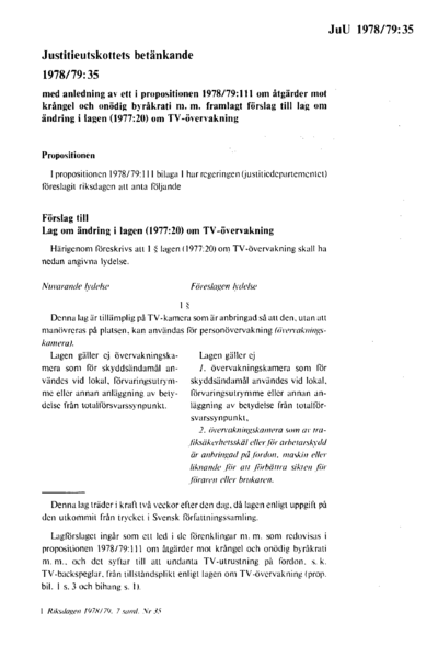 Omslaget till bet. 1978/79:JuU35