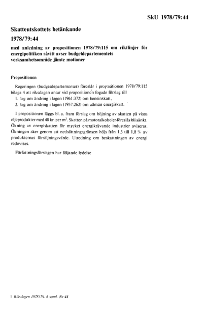 Omslaget till bet. 1978/79:SkU44