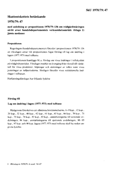 Omslaget till bet. 1978/79:SkU47