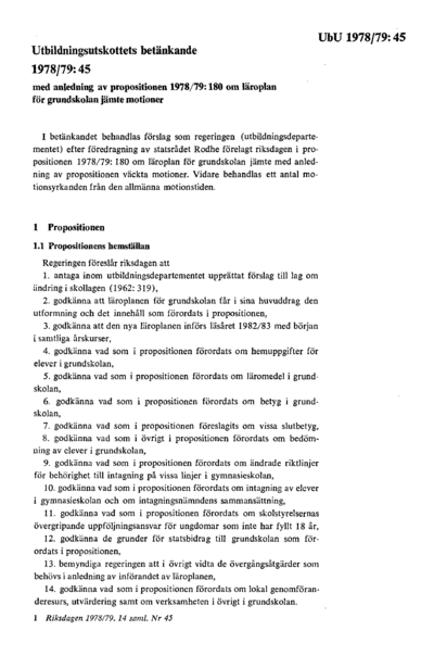 Omslaget till bet. 1978/79:UbU45