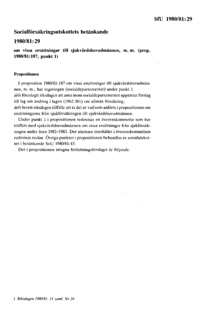 Omslaget till bet. 1980/81:SfU29