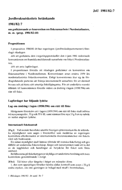 Omslaget till bet. 1981/82:JoU7