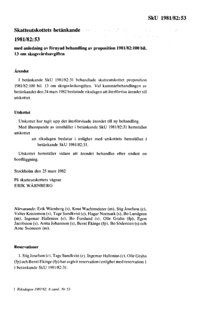 Omslaget till bet. 1981/82:SkU53