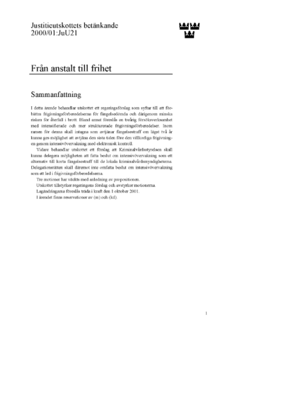 Omslaget till bet. 2000/01:JuU21