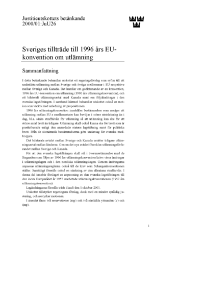 Omslaget till bet. 2000/01:JuU26