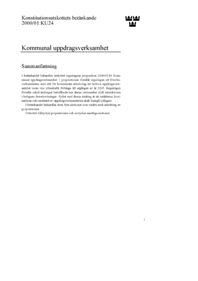 Omslaget till bet. 2000/01:KU24